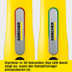 Krcher Dampfreiniger SC 3 Upright EasyFix, Aufheizzeit: 0,5 min., Flchenleistung: ca. 60 m, Tank: 0,5 l, Heizleistung: 1.600 W, mit Bodendüse, Bodentuch, Teppichgleiter, Entkalkungskartusche