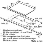 Siemens ET845HH17 Kochfeld Elektro, 79.5 cm, touchControl-Bedienung, Digitales Funktionsdisplay, schwarz