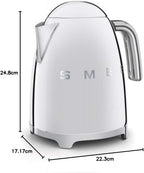 Smeg, 2x2 TSF01CREU -Toaster, 2 Schlitze für 2 Scheiben, 6 Vergoldungsniveaus, Heizfunktion, Abtau- und Bagel- Funktion, Sammelschublade, 950W, Creme