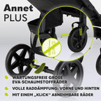LIONELO Annet Plus Buggy bis 22 kg mit Liegefunktion, Kinderwagen klein zusammenklappbar mit Zubehör, Eva-Schaum-Räder, Moskitonetz, Fußdecke Getränkehalter, Korb