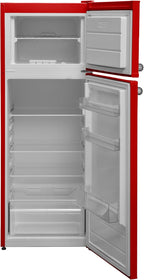 Respekta Retro-Kühlschrank mit Gefrierfach/in schwarz / 145 x 54 cm / 213 L Nutzinhalt/verstellbare Füße/automatisches Abtauverfahren/Schnellgefrierfunktion / KS144VS