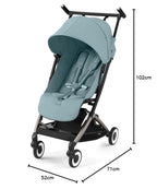 CYBEX Gold Kinderwagen Libelle mit One-Pull Harness, Von ca. 6 Monaten bis ca. 4 Jahre (max. 22 kg), Ultraleicht (nur 6 kg), Almond Beige (Beige mit taupefarbenem Rahmen)
