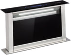 Klarstein Downdraft-Dunstabzugshaube, Versenkbare Abzugshaube, Leise Dunstabzugshauben mit Filter, Dunstabzugshaube 60cm, Umluft/Abluft Dunsthaube mit 10 Stufen, Dunstabzug 576 m³/h Luftstrom