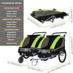 Tiggo S2 Kinderanhänger mit Federung Jogger 2 in 1 Kinder Buggy fahrradanhänger Anhänger 360° Drehbar