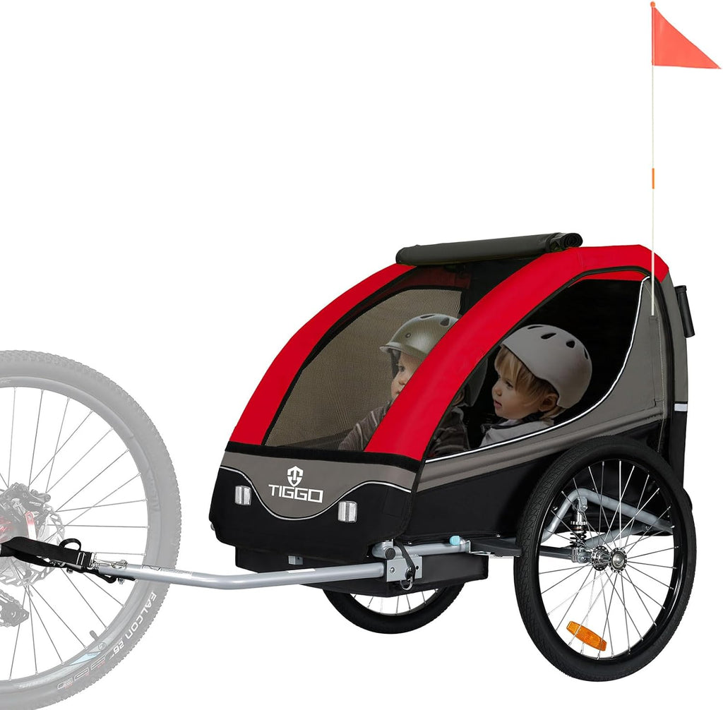 Tiggo S2 Kinderanhänger mit Federung Jogger 2 in 1 Kinder Buggy fahrradanhänger Anhänger 360° Drehbar