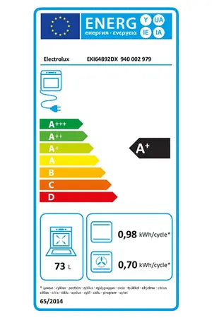 Electrolux EKI64892DX - cuisinière induction