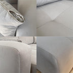 Canapé d'angle Convertible 145x248 à Gauche ou à Droite - Canapé 3 Places Convertible Beige avec Espace de Rangement