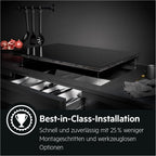 AEG Induktionskochfeld autark 80cm mit Dunstabzug / Made in Germany / 4 Flex-Kochzonen mit Bridge (Kombination 2er Zonen) / Auto-Funktion des Dunstabzugs / Aktivkohlefilter / COLI84COXB
