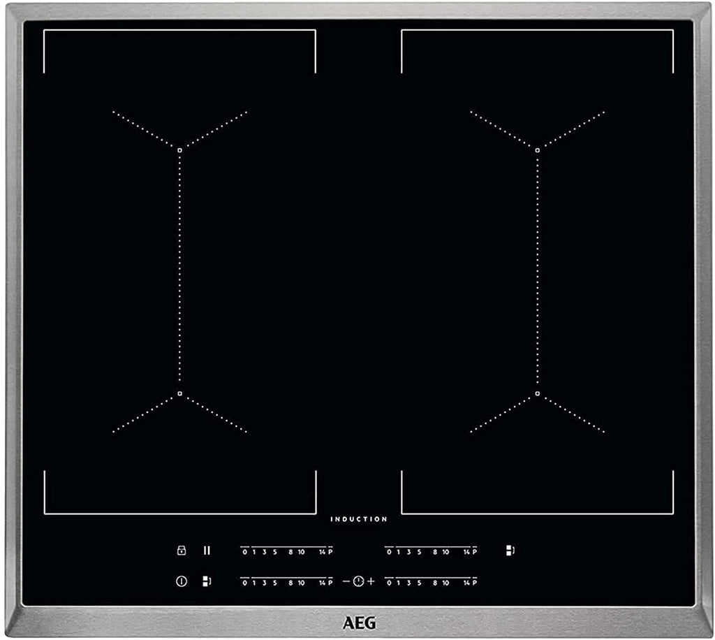 AEG Induktionskochfeld autark 80cm mit Dunstabzug / Made in Germany / 4 Flex-Kochzonen mit Bridge (Kombination 2er Zonen) / Auto-Funktion des Dunstabzugs / Aktivkohlefilter / COLI84COXB
