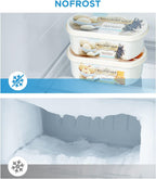 Midea MERB276FGE02A Fridge/Freezer Combination, 180 cm Height, NoFrost, Double Control, Super Cooling Function, 219 kWh per Year, Fridge Capacity 199 L, 71 L Freezer Capacity