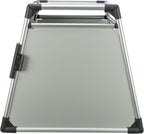 TRIXIE Hunde-Transportbox, Aluminium, L: 92 x 64 x 78 cm, grafit, rutschfste Liegematte, Klettleiste am Boden, Sicherheitsverschluss, stabil und geruscharm, hochgeschlossene Wnde - 39338