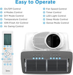 Midea Mobiles Klimagerät Real Cool 35, 12000 BTU, Raumgröße bis 117m³(43㎡), APP-Steuerung/Alexa/Google Home/IFTTT, Mobile, Weiß