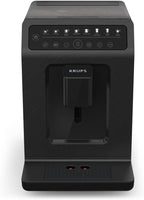 Krups Evidence ECOdesign Kaffeevollautomat mit Milchschlauch, 8 Getränke, 2-Tassen-Funktion, Recyceltes Material, Kaffeemaschine, Weiß/Schiefer, EA897A10