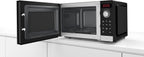 Bosch FFL023MS2 Serie 2 Mikrowelle, 26 x 44 cm, 800 W, Drehteller 27 cm, Türanschlag Links, AutoPilot 7 7 Automatikprogramme, Reinigungsunterstützung, LED-Touchdisplay, Edelstahl