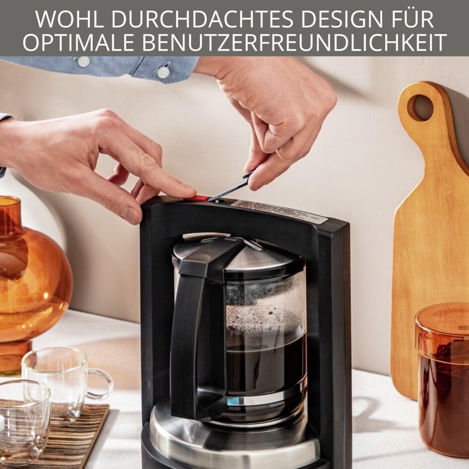 Krups KM4689 Filterkaffeemaschine T8 | 850 Watt | Automatische Abschaltung | 8-12 Tassen | Beleuchteter Ein-/ Ausschalter | Schwarz