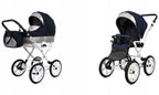 BabyLux® Bambimo Kinderwagen Set 2 in 1 - Rosso - incl. Babywanne, Buggy Sportsitz - Kinderwagenset - Kombikinderwagen mit Wickeltasche, Regenschutz, Moskitonetz, Cupholder usw.