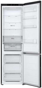 LG GBV22NCCEP Kühl-/Gefrierkombination – Smart Inverter Compressor, Total No Frost, Modern Flat Door Design, Matt Schwarz Metallic, Energieeffizienz A