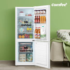 Comfee RCB169DK2(E) Fridge/Freezer Combination, 150 cm Height, Low Frost, Adjustable Fridge Temperature, LED Light, 195 kWh per Year, Fridge Capacity 115 L, 59 L Freezer, Black
