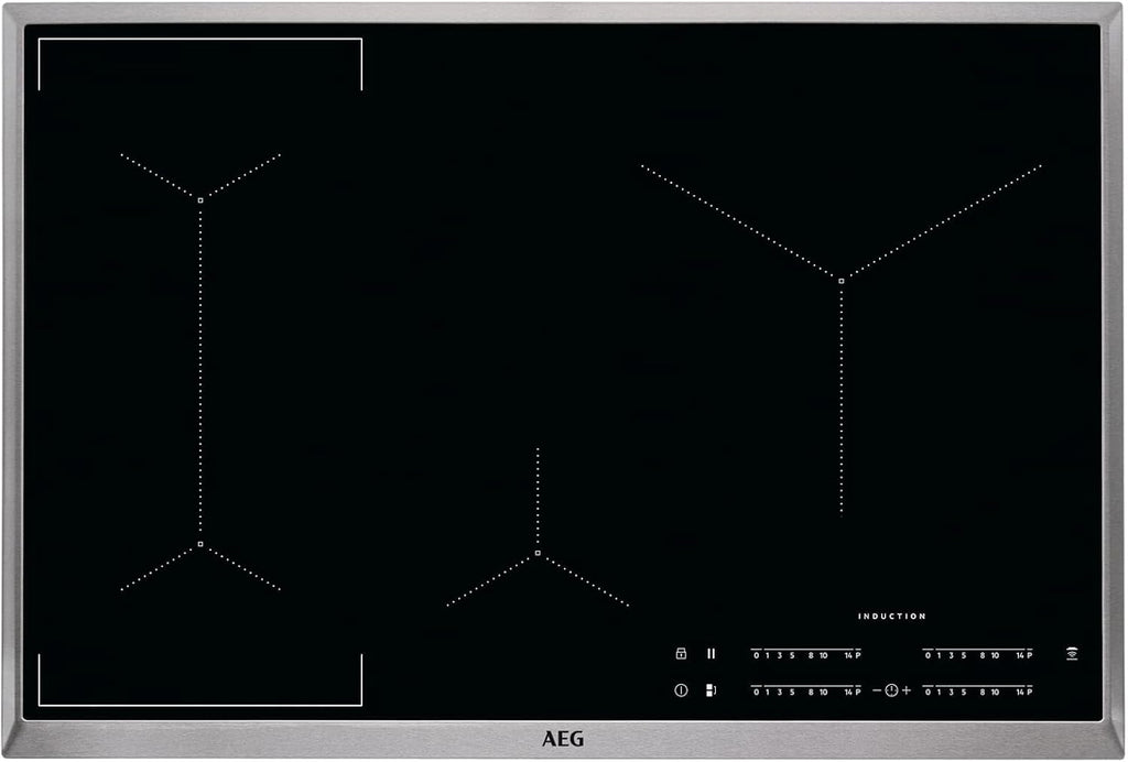 AEG Induktionskochfeld autark 80cm mit Dunstabzug / Made in Germany / 4 Flex-Kochzonen mit Bridge (Kombination 2er Zonen) / Auto-Funktion des Dunstabzugs / Aktivkohlefilter / COLI84COXB