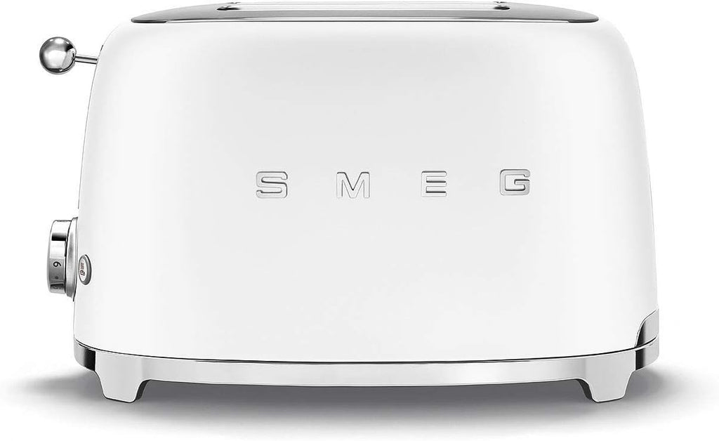 Smeg, 2x2 TSF01CREU -Toaster, 2 Schlitze für 2 Scheiben, 6 Vergoldungsniveaus, Heizfunktion, Abtau- und Bagel- Funktion, Sammelschublade, 950W, Creme