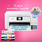 Epson EcoTank ET-2826 A4-Multifunktions-Wi-Fi-Tintentankdrucker, mit einem im Lieferumfang enthaltenen Vorrat an Tinten bis zu 3 Jahren