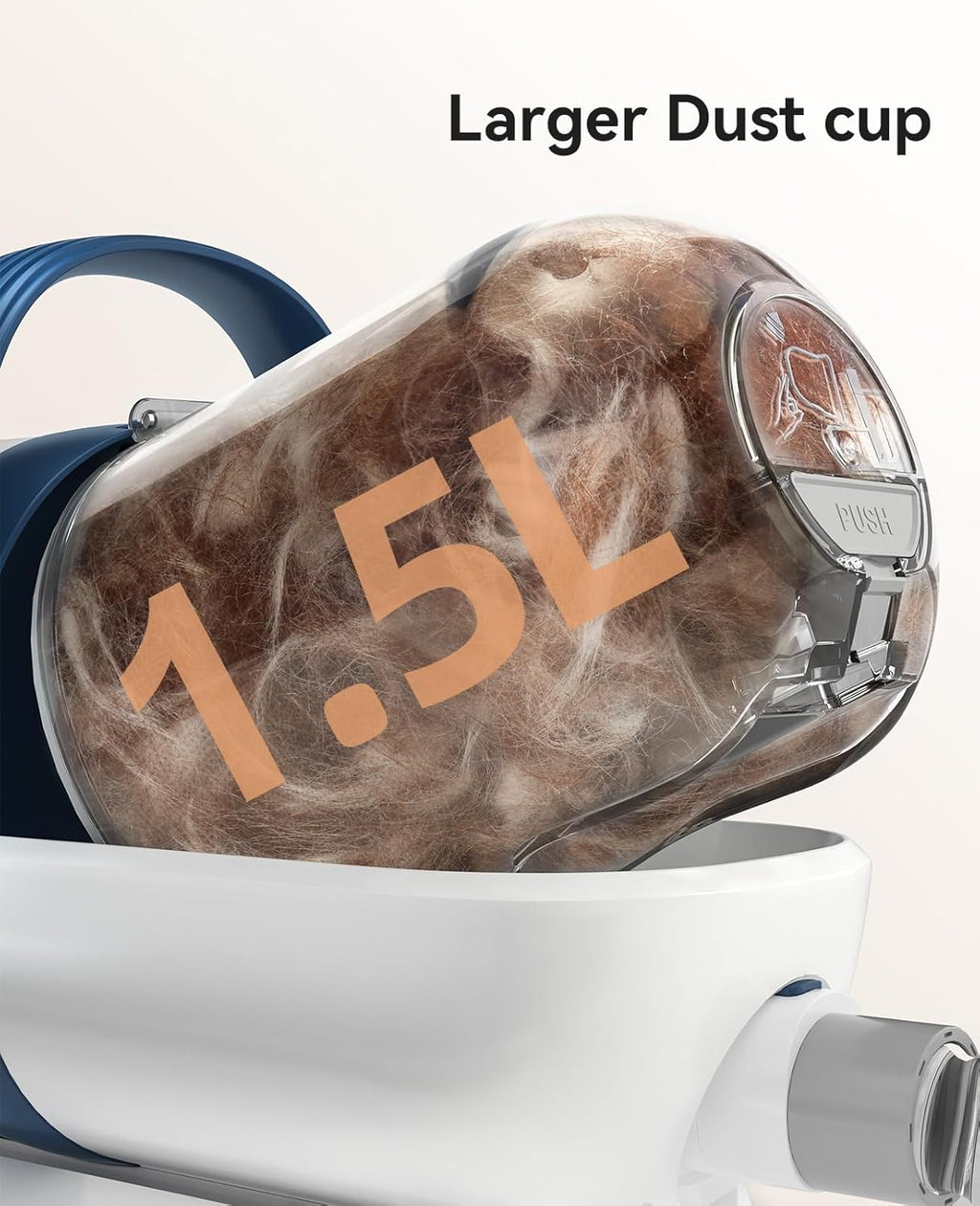 oneisall Hundeschermaschine mit Staubsauger, Super Saugkraft mit 12000 Pa Saugt 99.99% der Tierhaare, Leise Schermaschine Hund Katze Hundehaarschneidemaschine mit 7 Pflegewerkzeugen