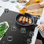 Autarkes Herdset: 60cm Einbaubackofen BO8805SS + 59cm Kochfeld CH5901RL | Grill | Heißluft | Automatik-Timer | 2-fach Wärmeschutzverglasung | Kindersicherung | Knebelbedienung | SET8805CH59RL