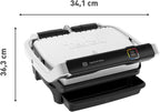 Tefal OptiGrill Elite Kontaktgrill, 12 Programme, Digitales Display mit Garstufenanzeige, Abnehmbare Platten, Elektrogrill, Edelstahl, GC750D16