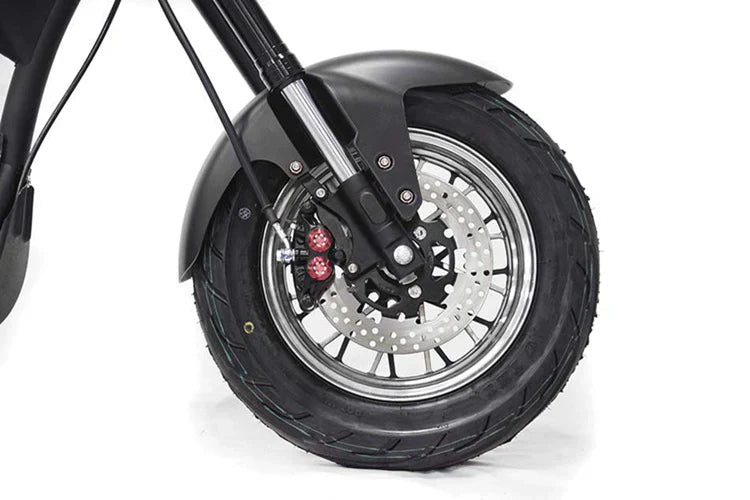 Mangosteen M1P Elektro-Chopper in Mattrot – 2000W Bürstenloser Motor, 60 km/h Hchstgeschwindigkeit