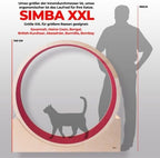 Elmato Katzenlaufrad Simba L & XXL ca. 120 cm / 140 cm in weiß/beige & grau/meliert (beige, 120 cm)