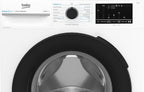 Beko B3WFU58415W1 b300 Waschmaschine, 8 kg, Waschvollautomat, Restzeitanzeige, Schleuderwahl, 1400 U/min, Dampffunktion, AddXtra-Nachlegefunktion, Bluetooth, Hygiene+ allergikergeeignet, Weiß