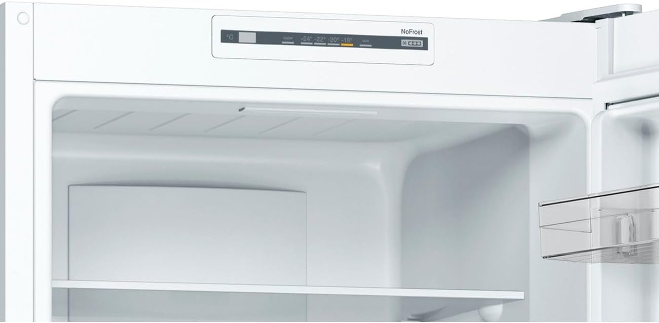 Bosch KGN36NWEA Serie 2 Kühl-Gefrier-Kombination, 186 x 60 cm, 215 L Kühlen & 87 L Gefrieren, NoFrost nie wieder abtauen, LED-Beleuchtung gleichmäßige Ausleuchtung