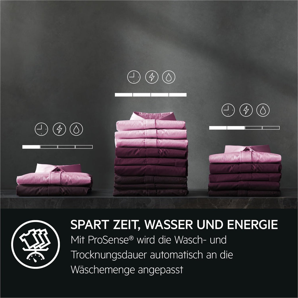 AEG L7WBA60680 Waschtrockner / DualSense - schonende Pflege / 8 kg Waschen / 5 kg Trocknen / D / energiesparend / Mengenautomatik / Nachlegefunktion / ProSteam - Auffrischfunktion / 1600 U/min Weiß