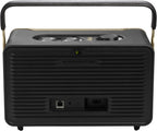 JBL Authentics 200 Smart Home Lautsprecher – 70er Jahre Retro-Design Bluetooth Box – Mit Quadrex Grill, Google Assistant, Alexa, AirPlay und JBL One App – Schwarz