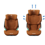 Maxi-Cosi Kore Pro i-Size Kindersitz, 3.5–12 Jahre, 100–150 cm, ClickAssist Licht, Verstellbare Höhe/Breite, Side Protection System+, Authentic Cognac
