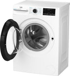 Beko B3WFU58415W1 b300 Waschmaschine, 8 kg, Waschvollautomat, Restzeitanzeige, Schleuderwahl, 1400 U/min, Dampffunktion, AddXtra-Nachlegefunktion, Bluetooth, Hygiene+ allergikergeeignet, Weiß