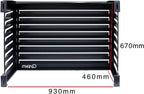 Qventi Abdeckung für Klimaanlage - Anthrazit/Grau - Aluminium - Schutzgitter - Verkleidung - Einfache Montage - Größe S - Außenmaße (LxBxH): 100 x 50 x 75 cm