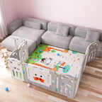 Sonnewelt Laufgitter Faltbares baby mit Krabbelmatte