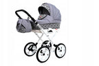 BabyLux® Bambimo Kinderwagen Set 2 in 1 - Rosso - incl. Babywanne, Buggy Sportsitz - Kinderwagenset - Kombikinderwagen mit Wickeltasche, Regenschutz, Moskitonetz, Cupholder usw.
