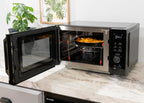 Sharp RCA271TB 5-in-1 Airfry-Mikrowelle 900W, Grill 1000 W, Heißluft & AirFry-Funktion, Konvektion 2100W, 27 L, 28 Autom.pr., Gewicht und zeitgesteuertes Auftauen, Schwarz