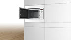 Bosch BFL523MW3 Serie 2 Einbau-Mikrowelle, 38 x 50 cm, 800 W, Drehteller 27 cm, Türanschlag Links, AutoPilot 7 7 Automatikprogramme, Reinigungsunterstützung, LED-Touchdisplay