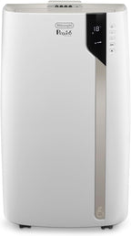 De'Longhi Pinguino PAC EM82, Mobile Klimaanlage für Räume bis zu 80 m³, 9.400 BTU, 2,4 kW, 63 dB, Entfeuchtungsfunktion, Energieklasse A, 24h-Timer, Weiß