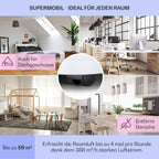 Klarstein Mobile Klimaanlage mit Abluftschlauch, 5-in-1 Klimagerät, Ventilator, Luftentfeuchter, Luftreiniger & Nachtmodus, App-Steuerung, Kleine & Portable, für Wohnung & Büro, 12000 BTU