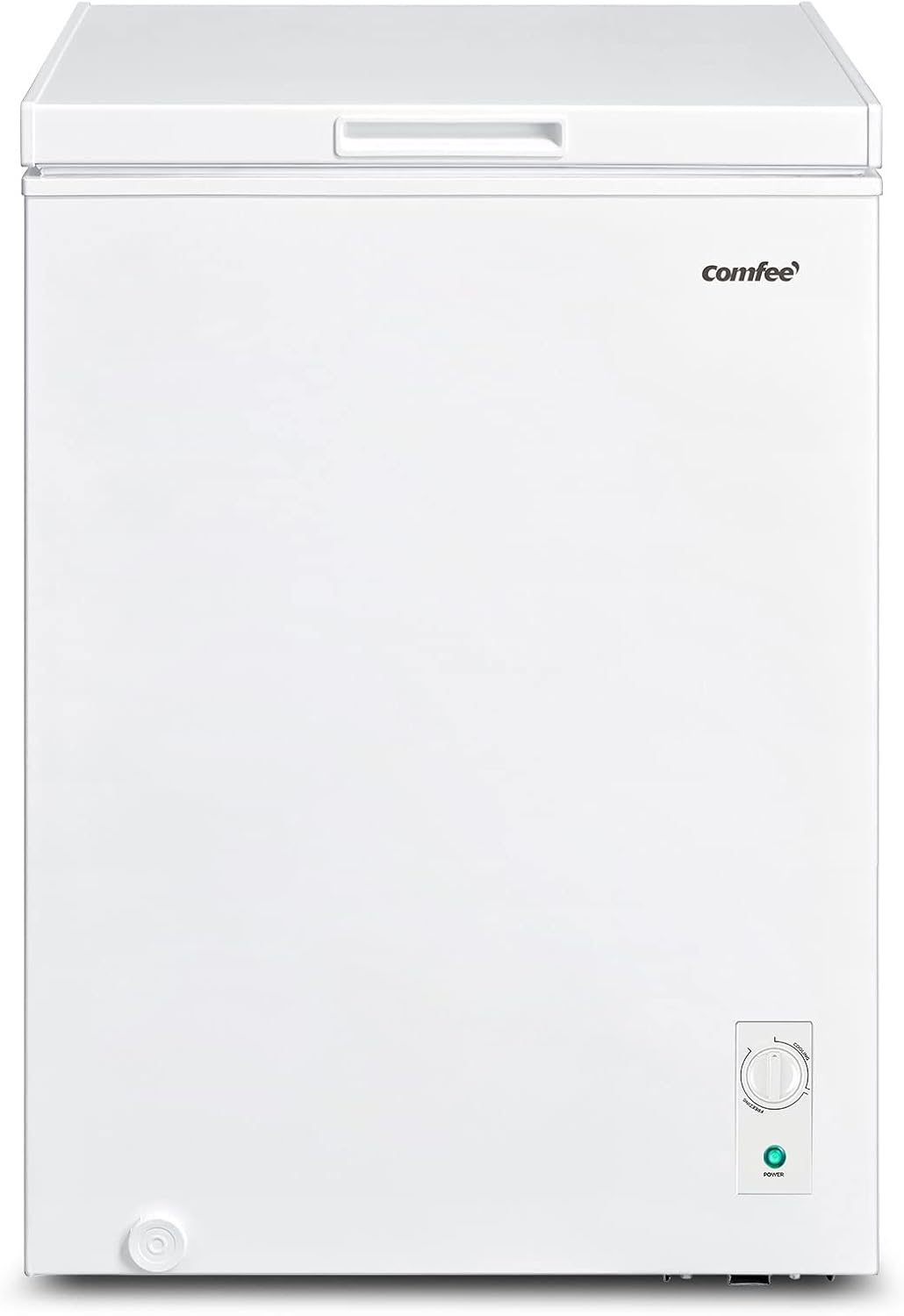 Comfee RCC100WH2(E) Gefriertruhe/169 kWh/Jahr/85cm hoch/99L/38dB/Geringe Lautstärke/Hoch effizientesD-förmigesRohr/Geeignet für verschiedene Einsatzszenarien/Einstellbarer Temperaturregler/Weiß