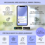 Klarstein Mobile Klimaanlage mit Abluftschlauch, 5-in-1 Klimagerät, Ventilator, Luftentfeuchter, Luftreiniger & Nachtmodus, App-Steuerung, Kleine & Portable, für Wohnung & Büro, 12000 BTU