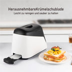 Smart Toaster, Touchscreen, KETIAN Toaster, automatisches Heben und Senken, wärmeisoliertes Gehäuse, 7 Bräunungsstufen, abnehmbare Krümel Schublade, 1400 W