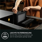 AEG Induktionskochfeld autark 80cm mit Dunstabzug / Made in Germany / 4 Flex-Kochzonen mit Bridge (Kombination 2er Zonen) / Auto-Funktion des Dunstabzugs / Aktivkohlefilter / COLI84COXB