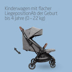 Maxi-Cosi Lara2 Baby Kinderwagen, 0–4 Jahre, 0–22 kg, federleichter, kompakter Buggy, 3 Liegepositionen, flache Liegeposition, klein zusammenklappbar, Schultergurt, Essential Graphite