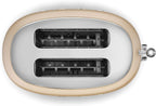 Smeg, 2x2 TSF01CREU -Toaster, 2 Schlitze für 2 Scheiben, 6 Vergoldungsniveaus, Heizfunktion, Abtau- und Bagel- Funktion, Sammelschublade, 950W, Creme