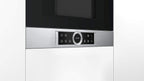 Bosch BFR634GS1 Serie 8 Einbau-Mikrowelle, Türanschlag Rechts, AutoPilot 7 Automatikprogramme, Reinigungsunterstützung, TFT-Touchdisplay, LED-Beleuchtung gleichmäßige Ausleuchtung, 38 x 60 cm, 900 W